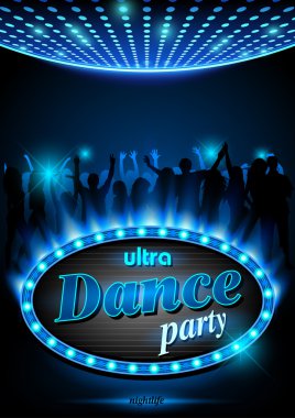 Neon işareti dans partisi