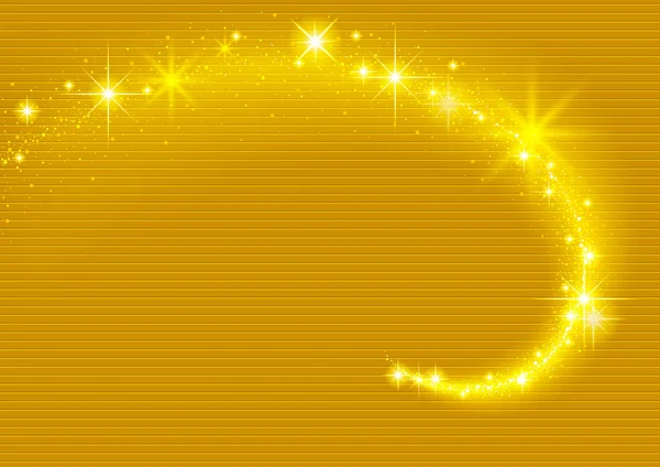 Gold Sparkling Stream Effect — Stock Vector