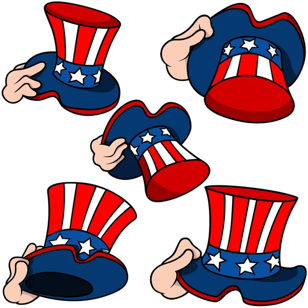 Uncle Sam Hat Set — Stock Vector