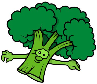 Yeşil çizgi film brokoli