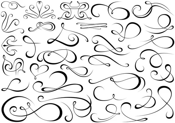 Calligraphic Shapes Collection — Stock Vector