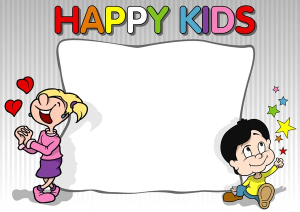 Happy Kids Background — Stock Vector