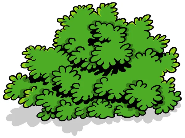 Groene Cartoon struik — Stockvector