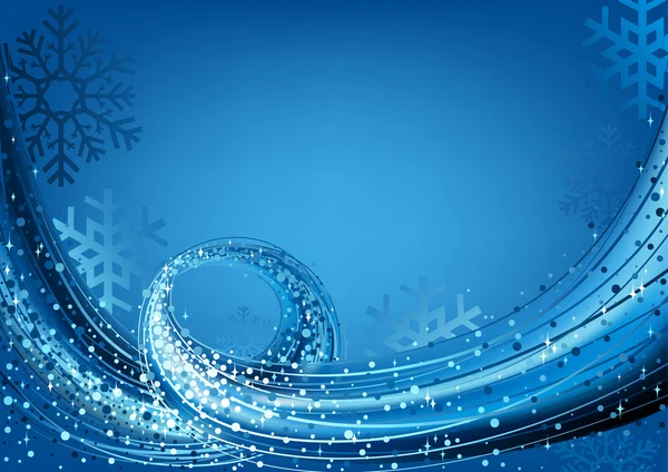 Christmas wenskaart met deeltjes stroom — Stockvector