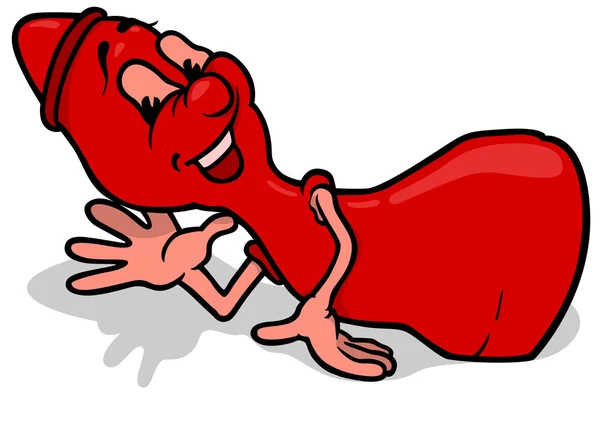 Rode Cartoon figuur — Stockvector