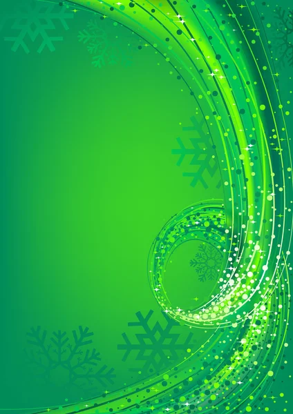 Green Abstract Natale Saluto — Vettoriale Stock