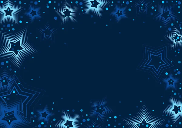 Blauwe sterren achtergrond — Stockvector
