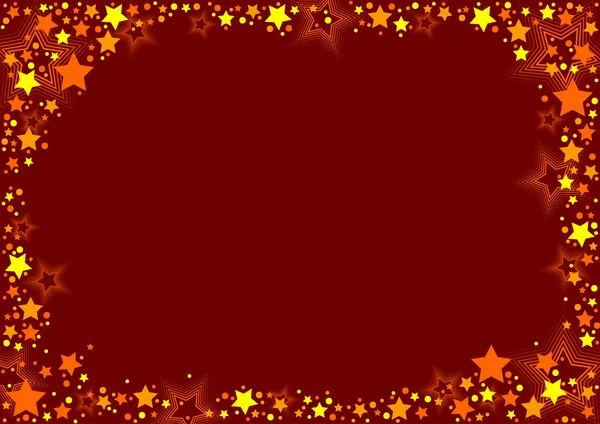 Étoiles et fond rouge — Image vectorielle
