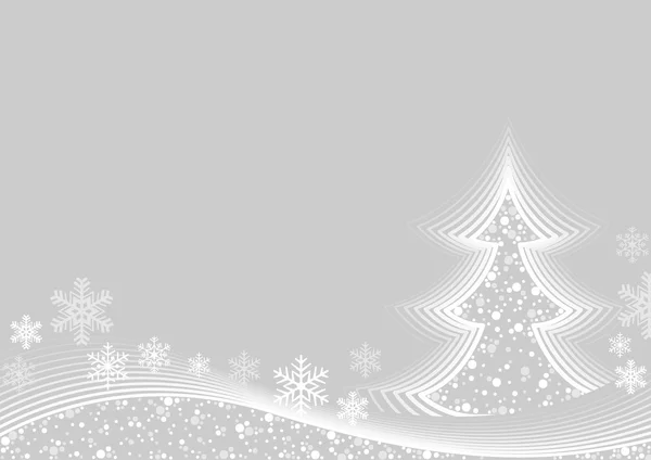 Carte de voeux de Noël blanche avec — Image vectorielle