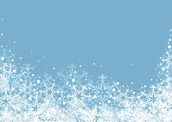 Winter Snowflakes Background — Stock Vector