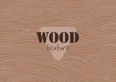 Grafik Arkaplan Dokusunda Kahverengi Orman - Yıllık Yüzüklerle Kahverengi Arkaplan, Vektör İllüzyonu