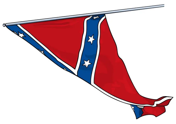 Flagge Der Armee Der Konföderierten Staaten Den Usa Farbige Illustration — Stockvektor