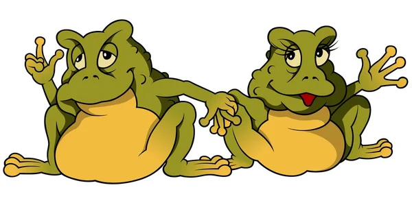 Frog Couple — Stock Vector