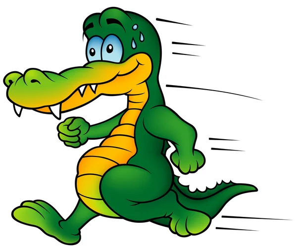 Coureur de crocodile — Image vectorielle