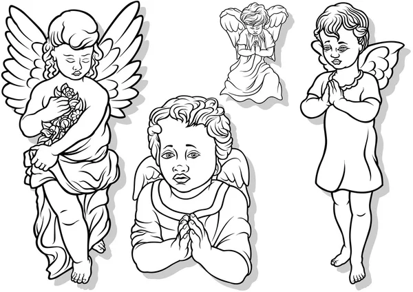 Angel conjunto — Archivo Imágenes Vectoriales