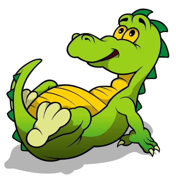 Pose de Dino vert — Image vectorielle