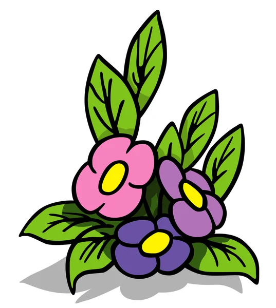 Flor violeta — Vector de stock