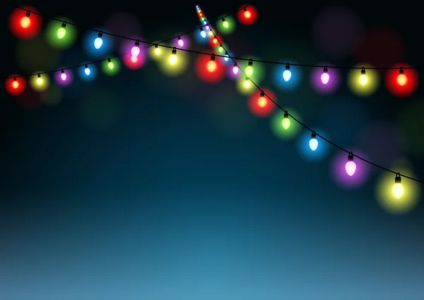 Fondo luces de Navidad — Vector de stock