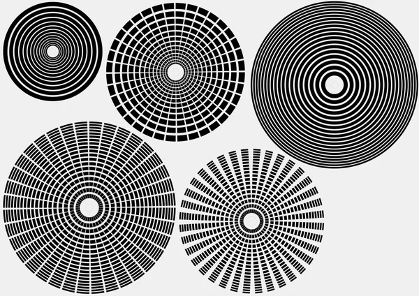 Circle Effects Set — Stock Vector