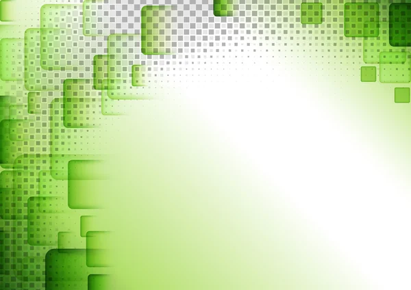 Groene vierkant abstracte achtergrond — Stockvector