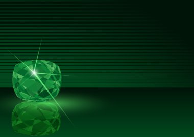 Zümrüt kartı illüstrasyon