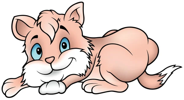 Pose rose petit chat — Image vectorielle