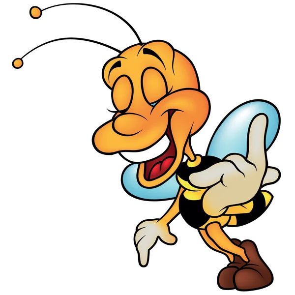 Lachen Wasp wijzen — Stockvector