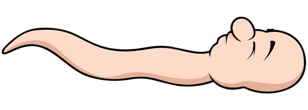 Sleeping Little Earthworm — Stock Vector