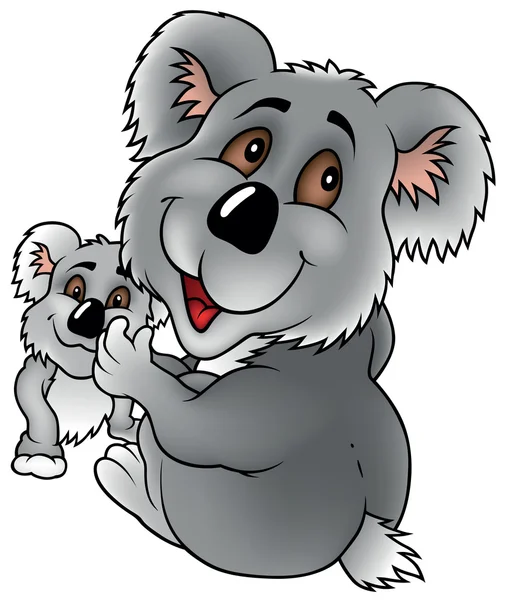 Urso e filhote de coala —  Vetores de Stock