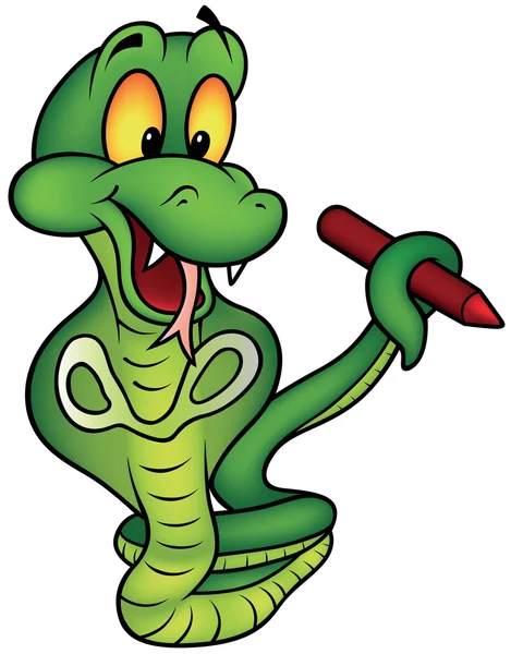 Peintre Serpent droit — Image vectorielle