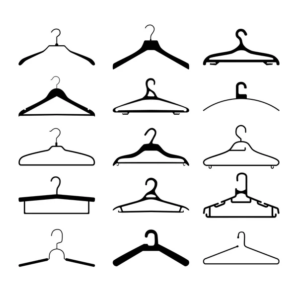 Clothes hanger collection — Stock Vector