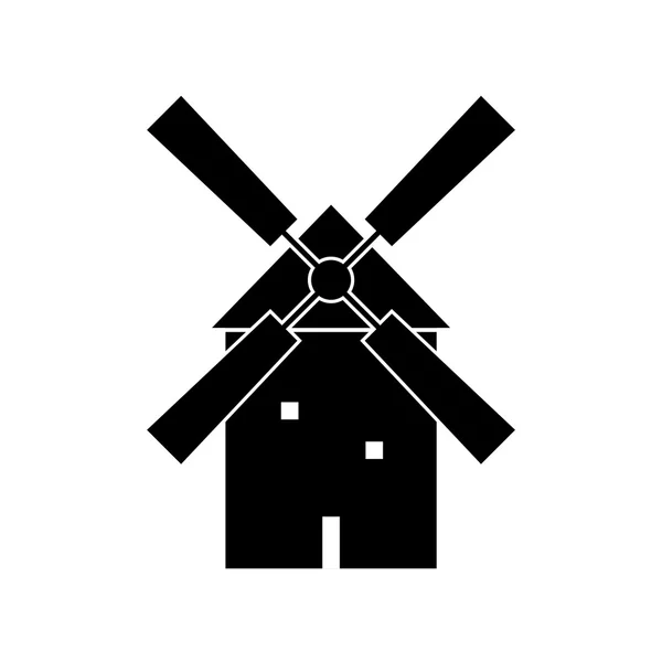 Molen isoleren pictogram — Stockvector