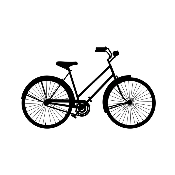 Silhouette of bicycle — Stock Vector