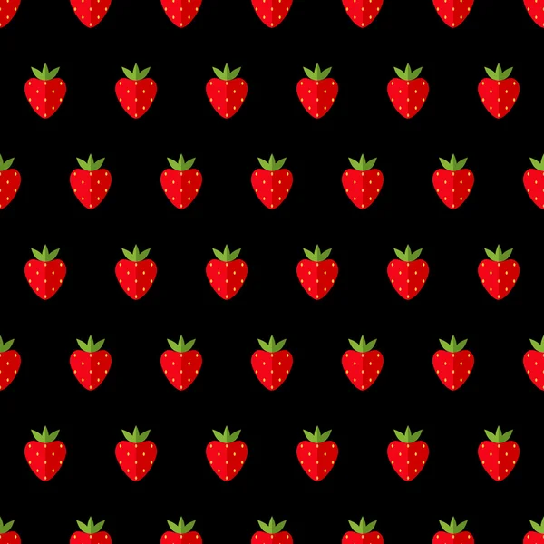 Modèle de fraise sans couture. Illustration vectorielle — Image vectorielle