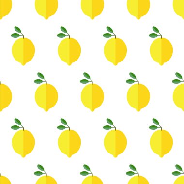 Beyaz arka planda kesintisiz limon desen