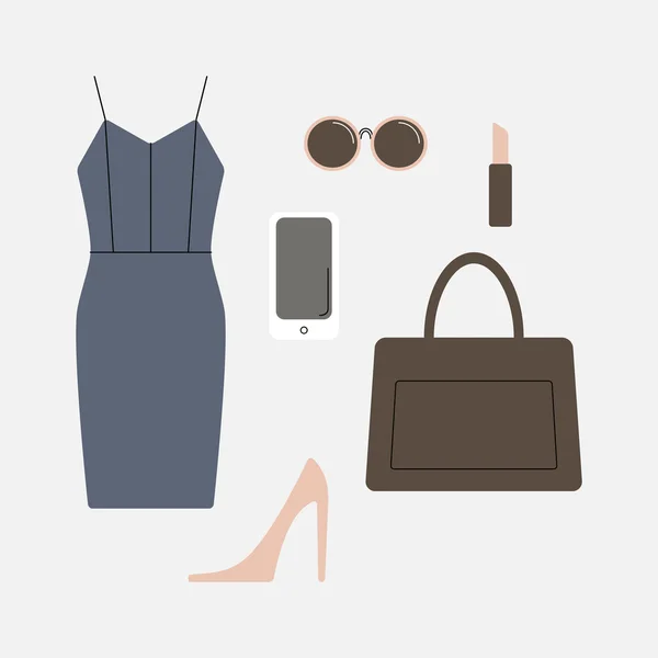 Conjunto de ropa de trabajo para mujer — Vector de stock