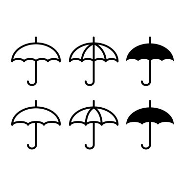 Şemsiye ikonu. vektör illüstrasyonu.