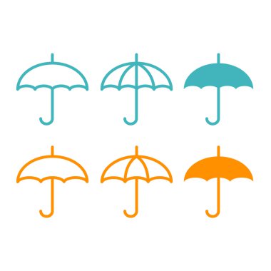 Şemsiye ikonu. vektör illüstrasyonu.