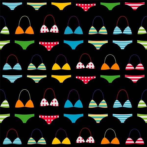 ビキニ水着のパターン — ストックベクタ