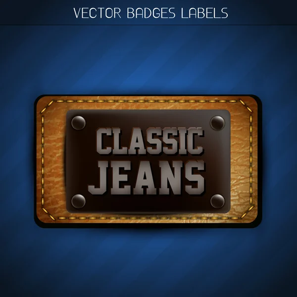 Classic jeans label — Stock Vector