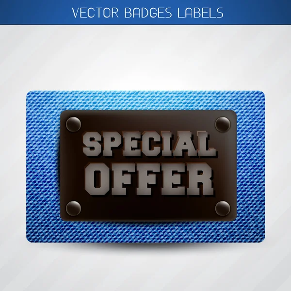 Jeans special offer label — Stock Vector