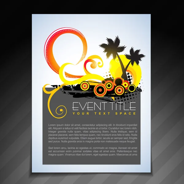 Summer brochure design — Stock Vector