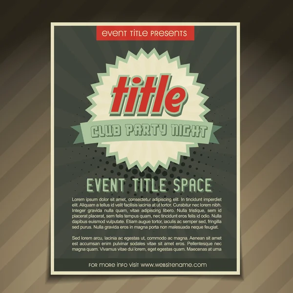 Event flyer design — Stock Vector