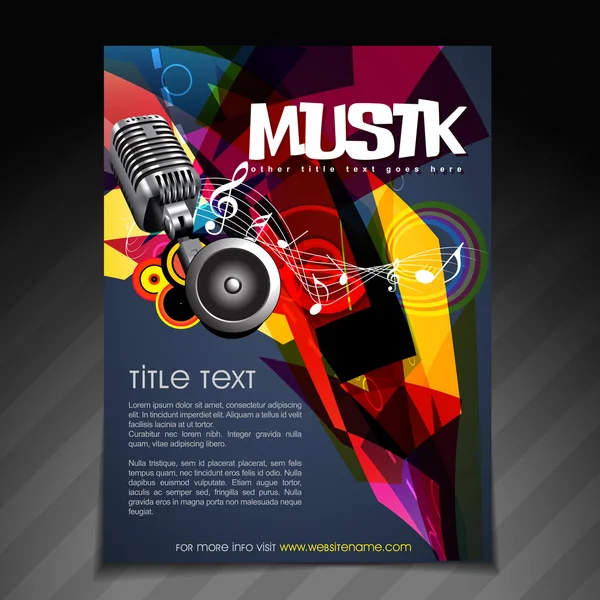 Musik part flyer design — Stock vektor