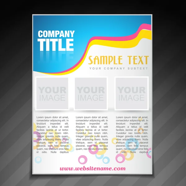 Modern company brochure flyer poster template — Stock Vector