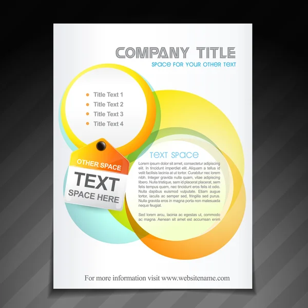 Creative company brochure flyer design — Stock Vector