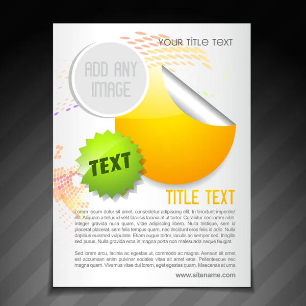 Brochure de promotion modèle d'affiche — Image vectorielle