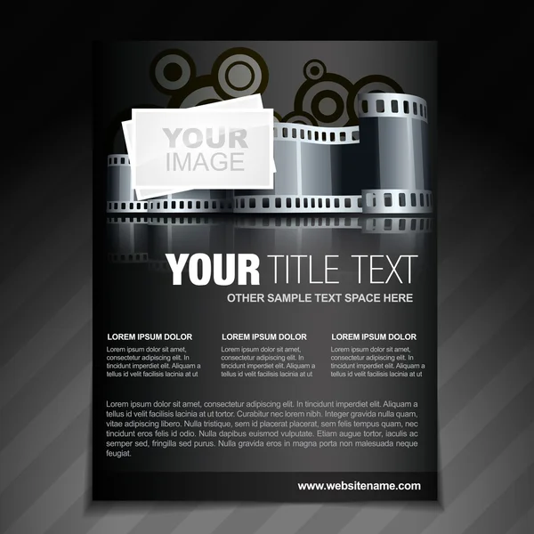 Photogrphy flyer brochure affiche et couverture de magazine — Image vectorielle