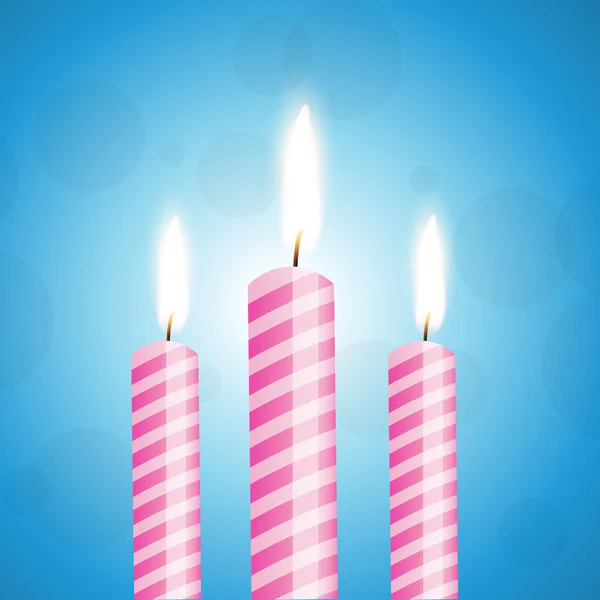 Illustration of shiny candles — Stock Vector