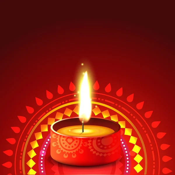 Fondo diwali diya creativo — Vector de stock